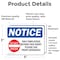 Signmission Only Employees Beyond This Point! Sign, Vinyl Decal, 5in W x 3.5in L, 2PK OS-2PACK-NS-D-35-L-16995 - alternate 3